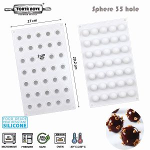 Cetakan silikon bulat bola es batu dome 3CM coklat truffle isian boba pearl permen SPHERE 15