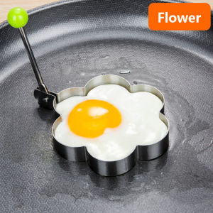 4 Shapes Stainless Steel Fried Egg Shaper Ring Pancake Mould Omelette Mold Kitchen Cooking Tools