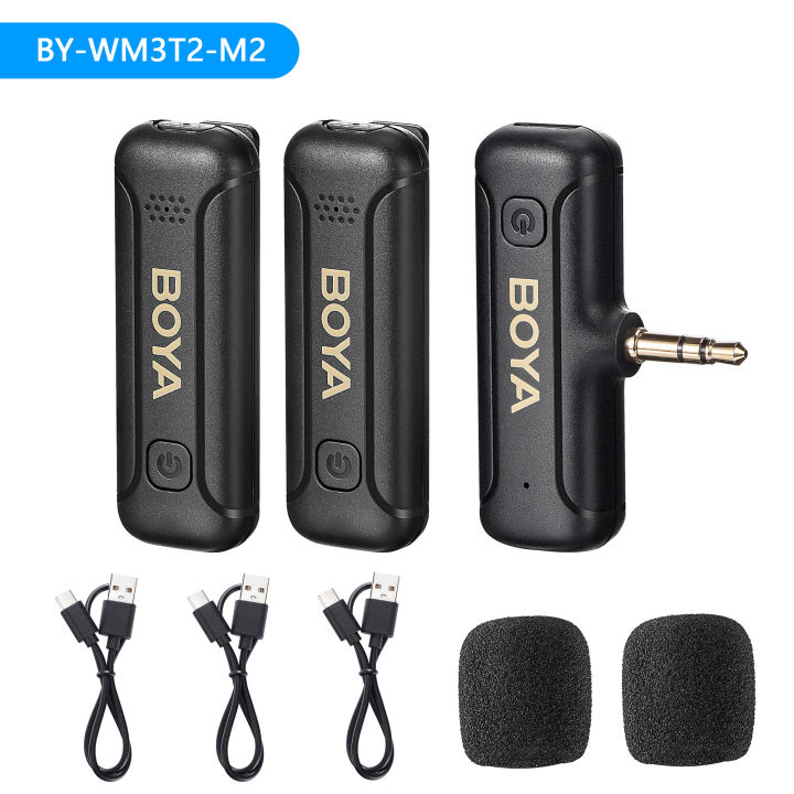 BOYA BY WM3T2 M1 M2 Mini 2.4GHz Wireless Microphone