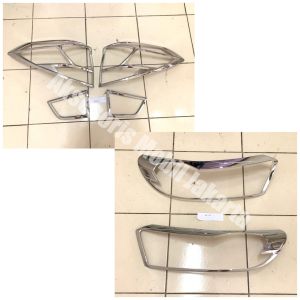 PAKET / SATUAN GARNISH CHROME BELAKANG NEW MOBILIO 2019 2020 2021 LIST CHROME LAMPU UTAMA MOBIL NEW MOBILIO 2019 UP