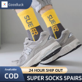 GF Super socks 5pairs set Fashion Korean Socks for aldult Long Socks For Men Cotton unisex 38-44 Free-Size. 