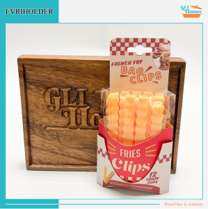 Evriholder French Fry Bag Clips 12Pcs in Magnetic Box Container