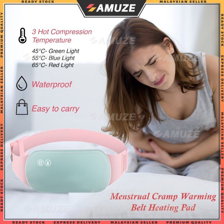 AMUZE Menstrual Cramp Warming Belt Heating Pad Relieve Period Pain
