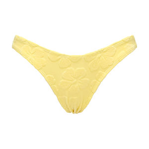 YUKARI SWIM 2 Pieces Bikini Set Push Up Holiday Swimsuit For women Yellow Three -dimensional Flower Printing