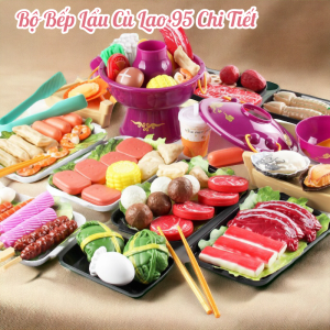 (95 Chi Tiết) Hộp 2 Bếp Đồ Chơi Lẩu Cù Lao Uyên Ương + Lò Nướng BBQ Buffet