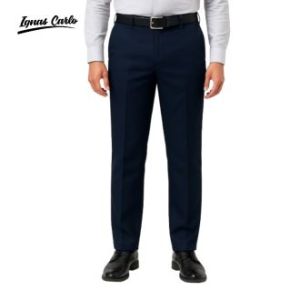 Celana Formal Kerja Pria Panjang Bahan Navy Biru Dongker Melar Valda Kantor Casual Slim Fit 28-38