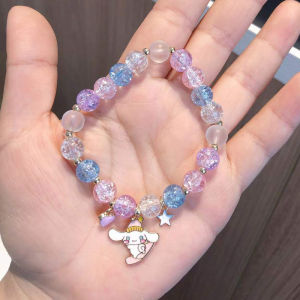 🔥Tamia👍Cartoon Popping Bead Bracelet Colorful Crystal Bracelet Female Student Glass Bangle