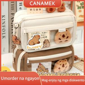 CANAMEK New Capibala Pencil Bag Stationery Bag Cute Fabric Pencil Case Kawaii Dirty-resistant Large-capacity High-looking Pencil Case