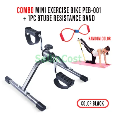 SellinCost Mini Exercise Bike Pedal Hand and Foot Adjustable Resistance (6M Warranty) Leg Exercise Low Impact Rehabilitation Therapy Mobility Cycle Physiotherapy Fitness Bicycle Pedal Bike PEB-001 8Tube SKR7 腿部锻炼康复治疗运动自行车
