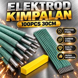 100PCS Green Welding Rods Super Fine Low Temperature Weld Bar Stable Arc Quick Welding Carbon Steel Rod for Galvanized Iron Repair