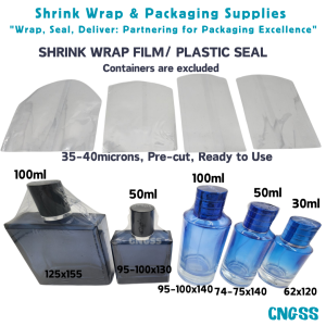 200pcs Thick Bluish Shrink Wrap Film for Packaging Container/Shrinkable Plastic Seal for Bottle