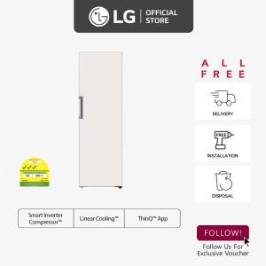 LG 1 Door Fridge GB-B3864BE 386L | Smart Inverter Compressor™ | Beige