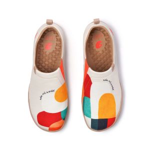 UIN Toledo I Womens Slip Ons Lightweight Loafers Walking Casual Art Painted Travel Shoes