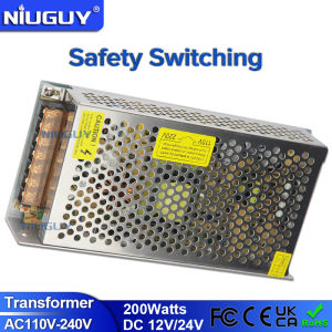 200W Biến Áp Nguồn Cung Cấp Điện LED DC24V/12V Bộ Điều Khiển Led AC110V-220V ToDC 12V 200W Cho Dải Đèn Led CCTV