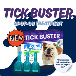 Tick Buster 100 mL (anti garapata pulgas at kuto) Fipronil Pet Spray Treatment for dogs and cats anti ticks fleas and lice