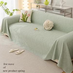 Cool Feeling Summer Couch Cover Anti-scratch Furniture Protector Cool Breathable Sofa Towel Recliner Armchair Covers