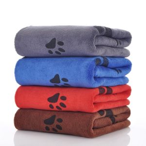 IFFINE Polyester Fiber Microfiber Dog Towel Quick-Drying Absorbent Absorbent Pet Towel Pet Bath Towel Pet Bath Supplies