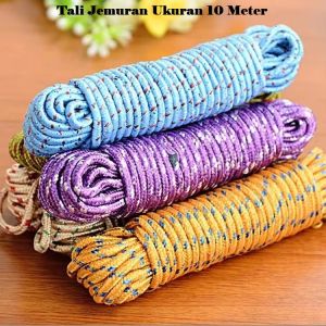 Tali Jemuran Baju Plus Hook / Satu Set Tali Tambang dan Pengait Terbuat dari bahan berkualitas