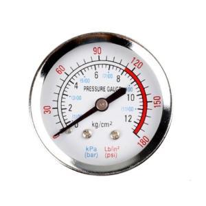 1/4 "/1/8" Chủ Đề Máy đo áp suất không khí Dial-Type nam Threaded Vòng Máy nén khí đo phạm vi 0-180psi 0-12 Bar