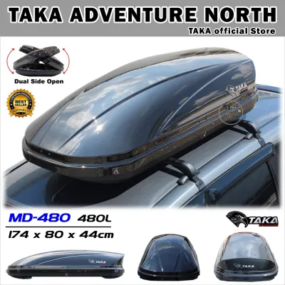 TAKA MD-480 Car Roof Box [Explorer Series] [XXL Size] [Glossy Black] Cargo ROOFBOX