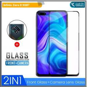 Paket 2in1 Full Tempered Glass Infinix GT 20 Pro 5G 10 Pro 5G / ZERO 8 2020 Anti Gores Kaca