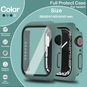 Watch Case for Apple Watch Series 1/2/3/4/5/6/7/8 Protective Case TPU HD Cover iWatch SE Tempered Glass Screen Protector Cover acceccories