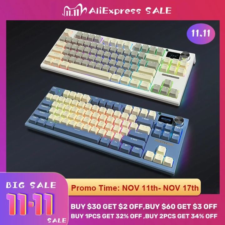 Langtu LT84 Mechanical Keyboard 84 Keys Full NonImpact RGB Backlit