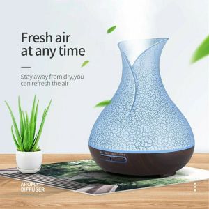 Máy Khuếch Tán Xông Tinh Dầu Phòng Ngủ Bình Hoa Tulip Dung Tích Lớn 550ml Điều Khiển Từ Xa Không Dùng Lõi Tạo Ẩm Không Khí