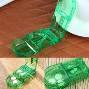 Portable Pill Box Tablet Cutter Splitter Divide Storage Case Medicine Cut Box