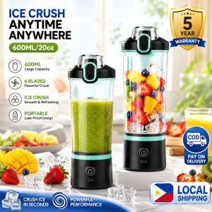 Portable Juicer Blender 600ML Large Capacity 6 Blades Mini Blender for Shakes and Smoothies BPA Free Personal Blender with Rechargeable USB