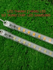 Combo 10 đèn led thanh(2 đường led)1m dùng điện 220v trang trí kệtủ trưng bầy