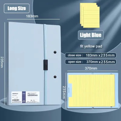 Long Clipboard Foldable Writing Pad Fit A5/A4 Yellow Pad Purple Clip Board Folding Board File Folder Organizer