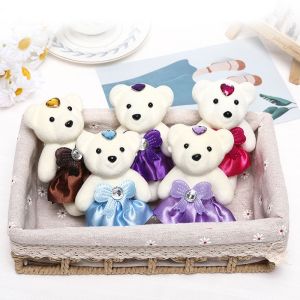 RGFV 10 PCS Christmas Gift Plush Animal Decoration Doll Toy Cartoon Kid Toys Small Bear Doll Bouquet Bear Plush Doll