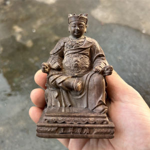 ไม้ Guangze Zunwang จุลประติมากรรมเทพเจ้า-เทพเจ้าจีนแกะสลักด้วยมือสำหรับเครื่องบูชาตกแต่งโต๊ะและจิตวิญญาณ