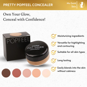Pretty Popfeel Concealer | Lightweight & Blendable | Smooth Natural Coverage | Available in Multiple Shades