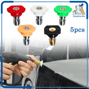 5 Pcs Nozzle Kepala Sprayer 1/4 Set Tip Spray Quick Release Connect Jet Pressure Washer Spray Nozzle