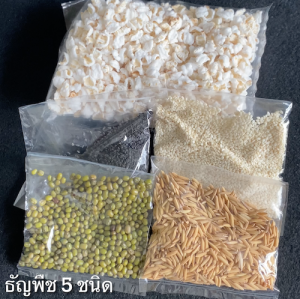 ชุดธัญพืช 5 ชนิด ชุดข้าวตอก ใช้ทำในพิธีมงคล งานแต่งงาน ขึ้นบ้านใหม่