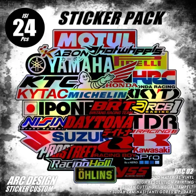 (PROMO COD) TERBARU Sticker Pack Sponsor Racing Sudah Printcut Potongan Tinggal Tempel Bahan Vinyl Dan Hologram Pelangi Cutting Stiker Isi 38 24 16 19 22 stiker Kaca Pintu Motor Mobil Miror Pelangi Sudah Potongan Tinggal Tempel Lembayung Jepang