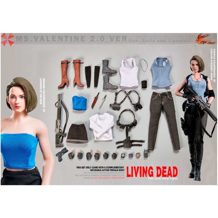 Authentic Hot Heart 1/6 Scale Zombie Killer Jill Valentine 2.0 Set version