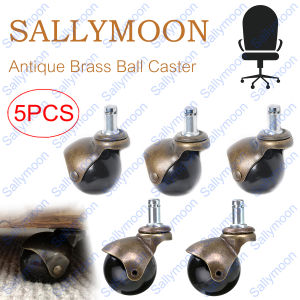 MOON Antique Brass Ball Caster Heavy Duty Office Chair Roller Replacement Set of 5 Office Chair Chair Chair Wheel Chair Caster [In Stock/Fast Shipping]