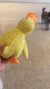 Cat Dog Toy Plush Sleeping Companion Yellow Duck Durable Chew Teething Sound Toy for Small and Medium DogsSound Toy [ Free Shipping ]