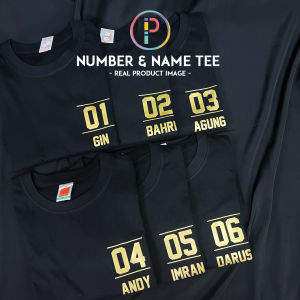 [Adult/Kid] Custom Number & Name T-shirt Tshirt T Shirt Baju TeamFamilyCoupleTeamClassmateCompany Valentines Birthday Anniversary Gifts