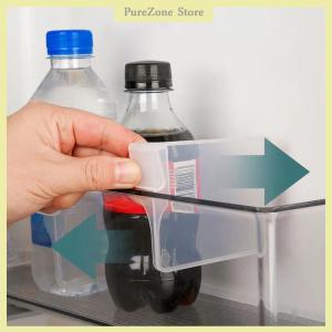 [PureZone] 10 Pcs Refrigerator Partition Board Storage Retractable Plastic Divider Adjustable Partition Splint Kitchen Bottle Can Organizer