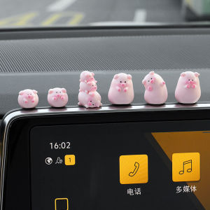 Set heo số 8 - chúng tôi đơn giản là heo dễ thương trang trí đỉnh màn hình gương xe decor góc làm việc taplo xe hơi