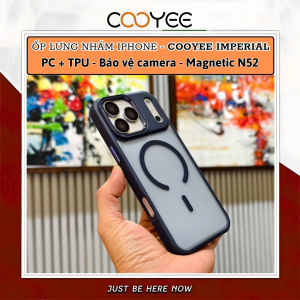 Ốp lưng nhám ArmorShield chống sốc bảo vệ camera cho iPhone 17 Pro Max / 17 Pro hiệu COOYEE Imperial Magnetic Matte - Lưng PC chống ố vàng viền TPU đệm khí chống sốc