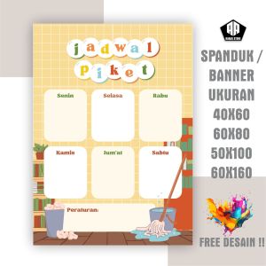 Cetak Banner Cetak Spanduk  JADWAL PIKET Bisa Request