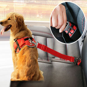 Adjustable Dog Cat Car Safety Belt Pet Vehicle Seat Belt Leash Travel Clip Traction Rope for All Cars Dog Seat Belt Pet Supplies