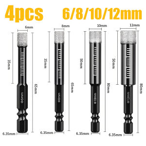 【super low price】Brazed Diamond Dry Drill Bit for Tile Porcelain Glass No Water Needed