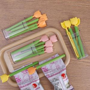 Kẹp miệng túi kẹp cố định kẹp túi thực phẩm hình hoa Tulip set 5 cái bảo quản thực phẩm chống ẩm