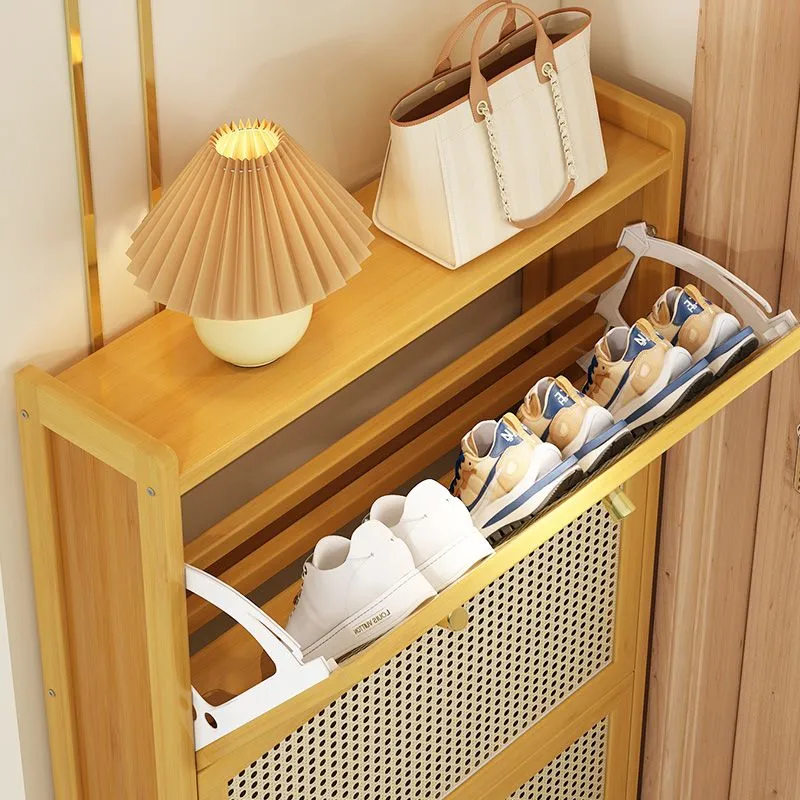 Ultra Thin Low Shoe Cabinet With Doors Small Space Ultra Thin Shoe